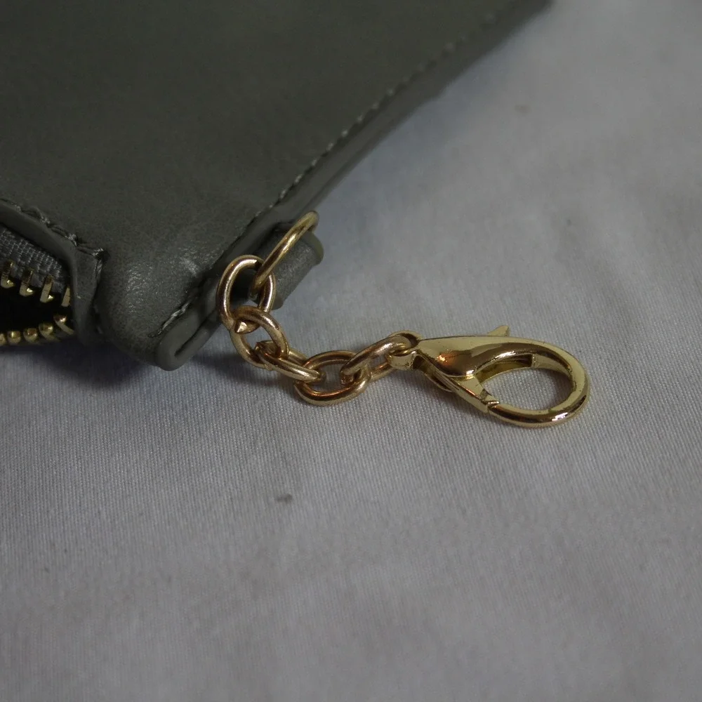 Marc New York Card Holder Wallet Keychain - Gray‎ Small Zip Around Coin Purse